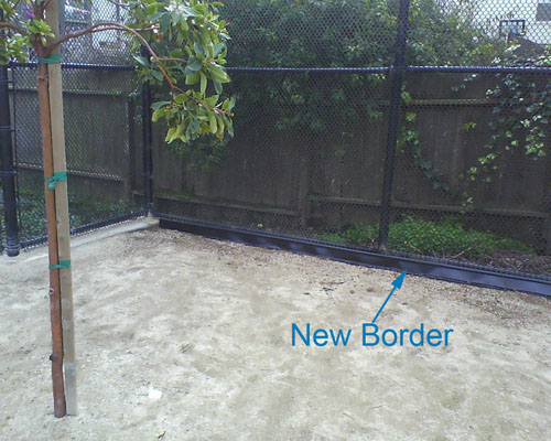 New Border Keeps Balls in Play new border keep balls inside the fence